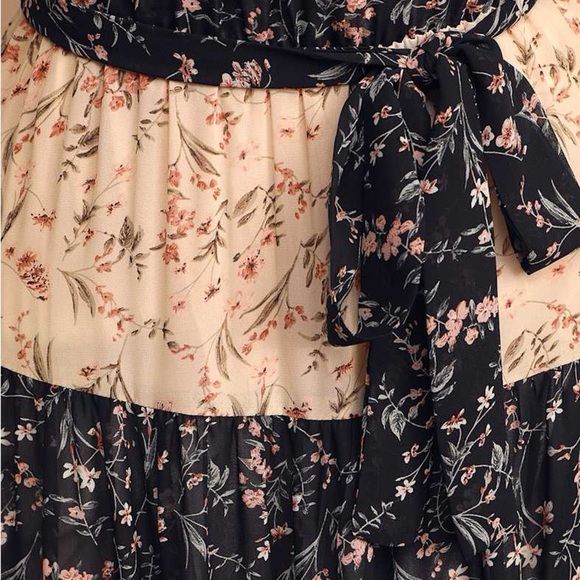 LULUS Mixed Message Black and Beige Floral Print
Halter Maxi Dress Size M Party - Picture 5 of 9